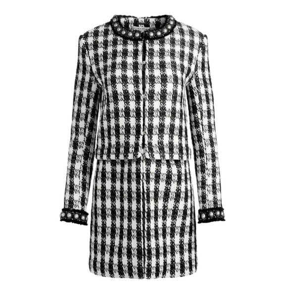Alice + Olivia Deon Two-Fer Tweed Jacket - Picture 1 of 1